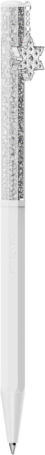 White Snowflake Ballpoint Pen Fine Ink Retractable Gift