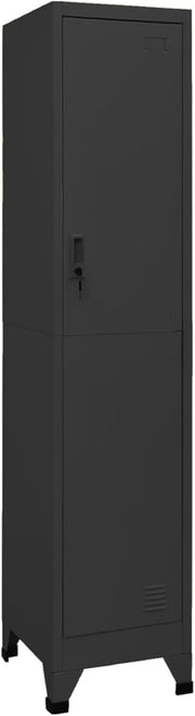 Metal Locker Cabinet 1 Door Storage Cupboard Secure Office Gym School 180cm