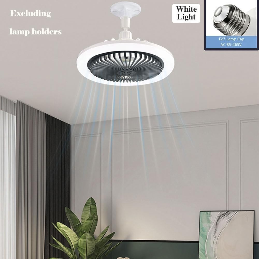 2-in-1 LED Ceiling Fan, 3 Speeds, 3 Colors, Dimmable, Remote