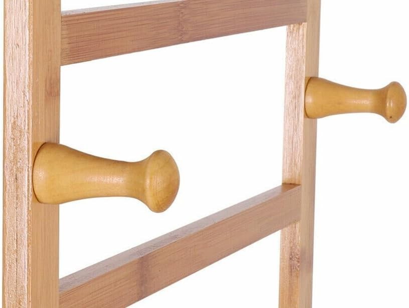 Heavy Duty Wooden Clothes Stand with Wheels, Open Wardrobe Rail