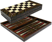 20” Large Wooden Backgammon Set Foldable Heavy Board Classic Family Game