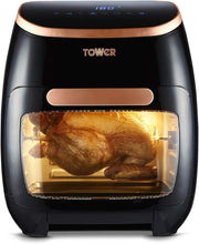 11L Digital Air Fryer Oven 5-in-1 Rapid Cook Rotisserie 2000W Rose Gold