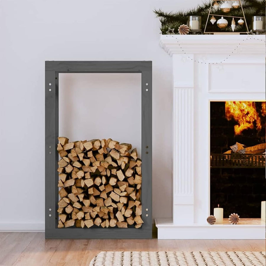 Heavy Duty Indoor Outdoor Wood Firewood Holder Rack 60x25x100cm Pine
