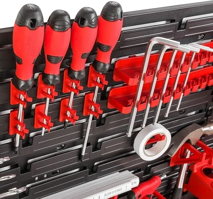Wall Mounted Tool Peg Board Garage Workshop Organizer Storage Rack
