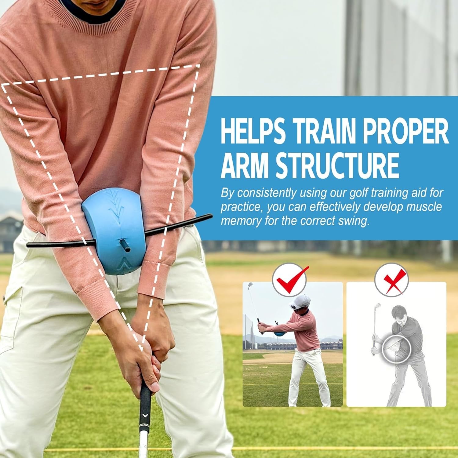 Golf Swing Trainer Ball Posture Corrector Wrist Grip Aid