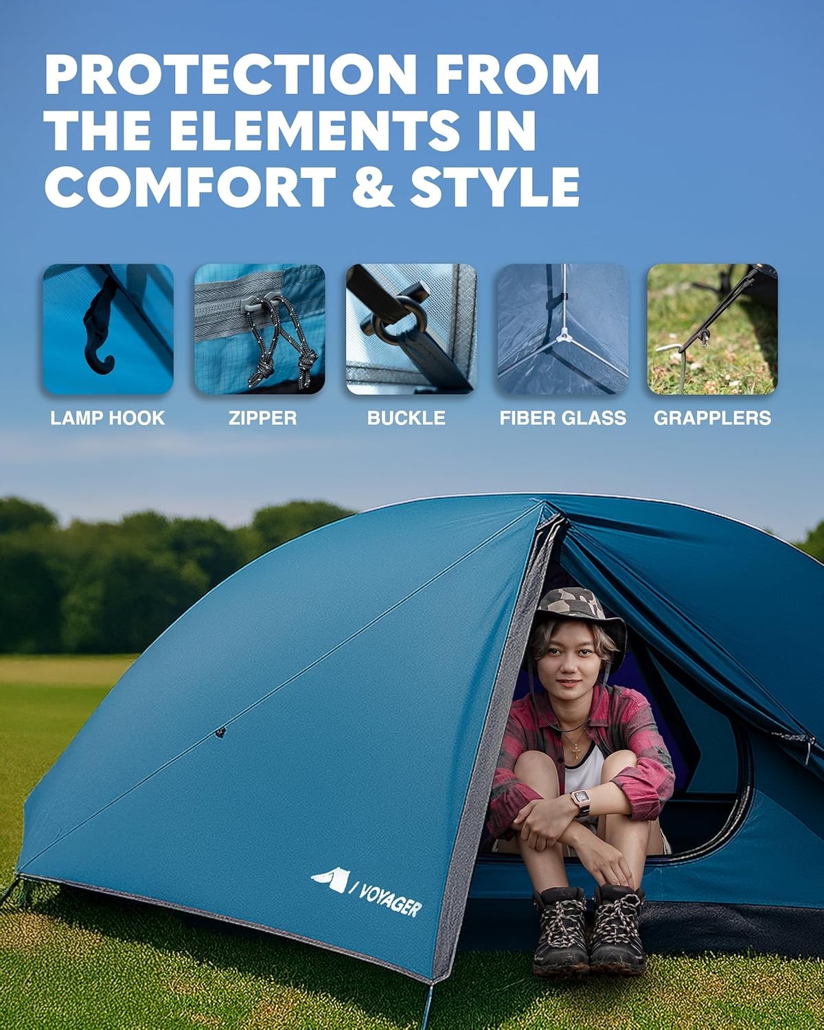 2 Man Dome Camping Waterproof Lightweight Hiking
