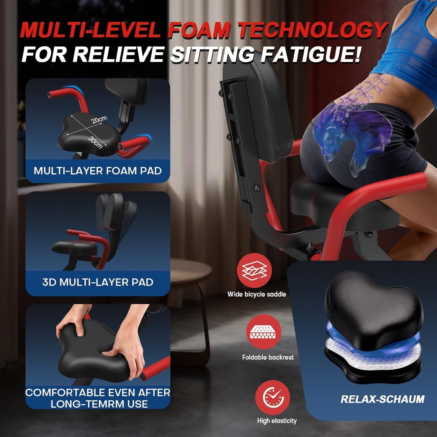 5-in-1 Folding Exercise Bike w/ 16-Level Magnetic Resistance, APP Sync, 350lb