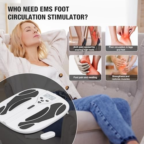 Electric TENS EMS Foot & Leg Circulation Machine Pain Relief Therapy