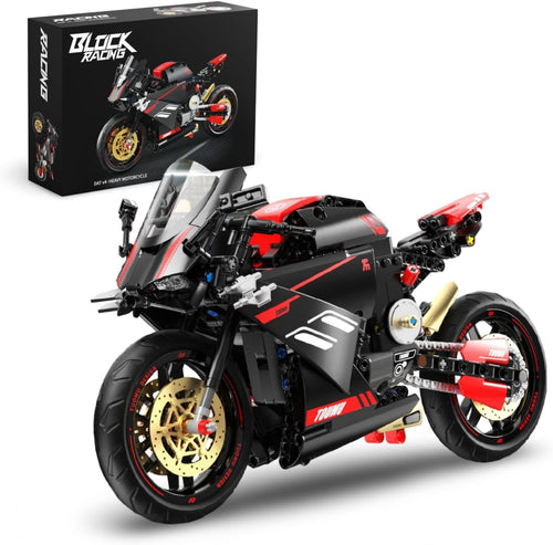 426-Piece Motorcycle Building Kit with Full-Color Guide & Display Ready
