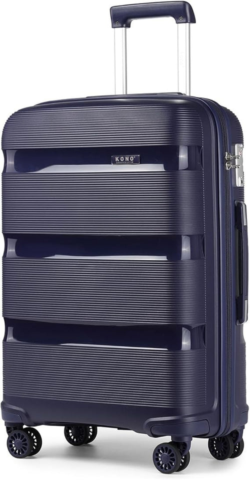 24 Inch Lightweight Hard Suitcase PP 4 Spinner Wheels TSA Lock