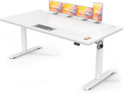 Electric Height Adjustable Desk 180x80cm | White Sit Stand Workstation