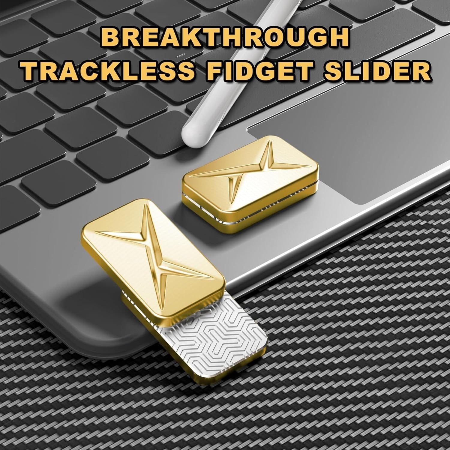 Gold Magnetic Fidget Slider Zinc Alloy Executive Stress Toy