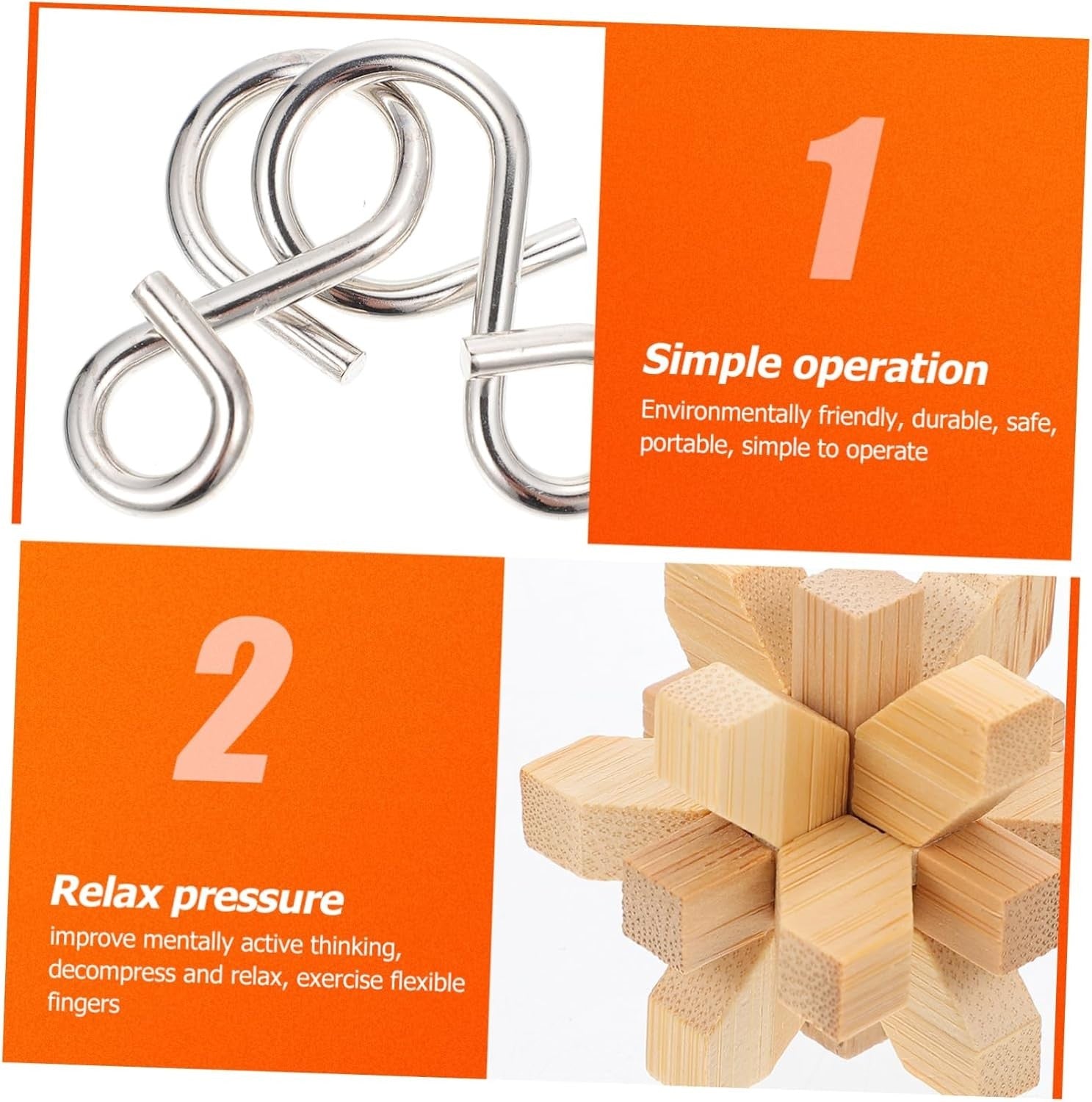 12PCS Metal Knot Puzzle Brain Teaser Fidget Toys Educational Set