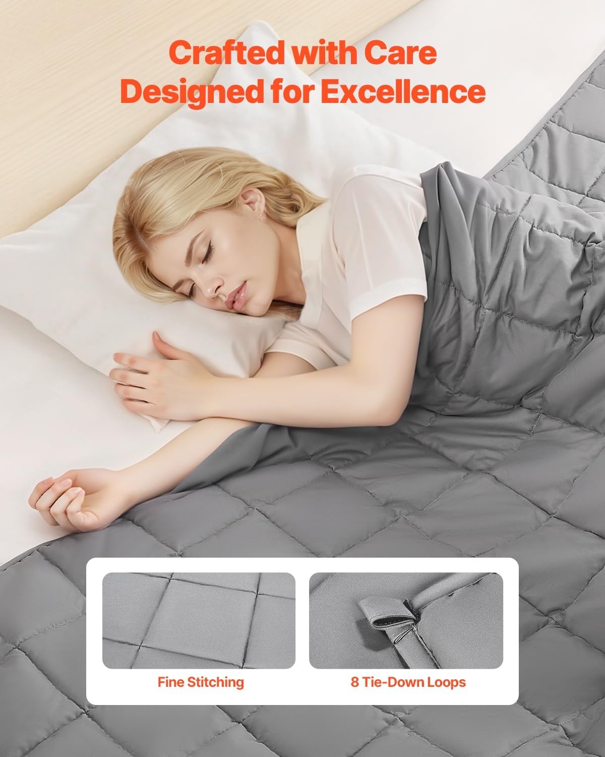 20 lbs King Size Weighted Blanket 88x104 in for Stress & Sleep Relief