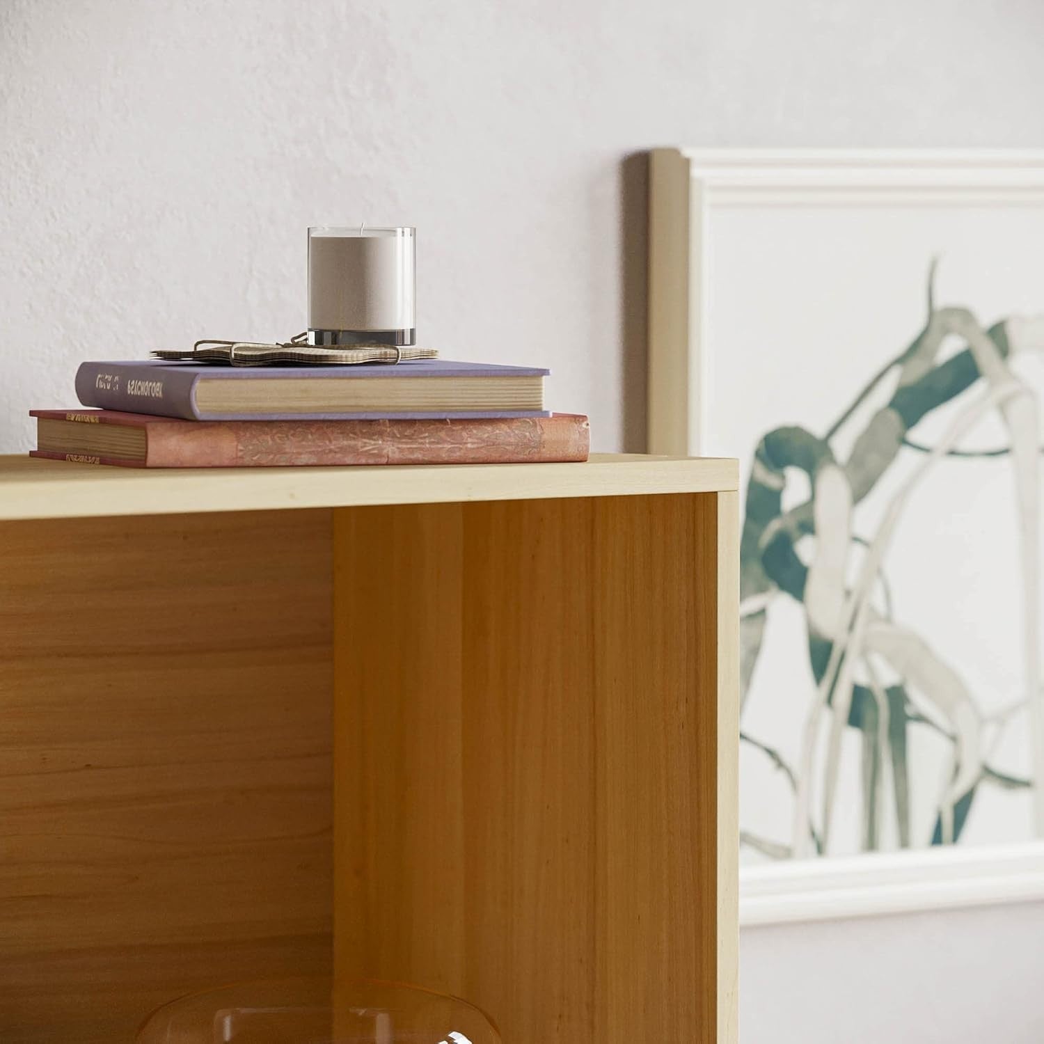 3 Tier Oak Wooden Bookcase Modern Storage Display Shelf for Living Room Medium