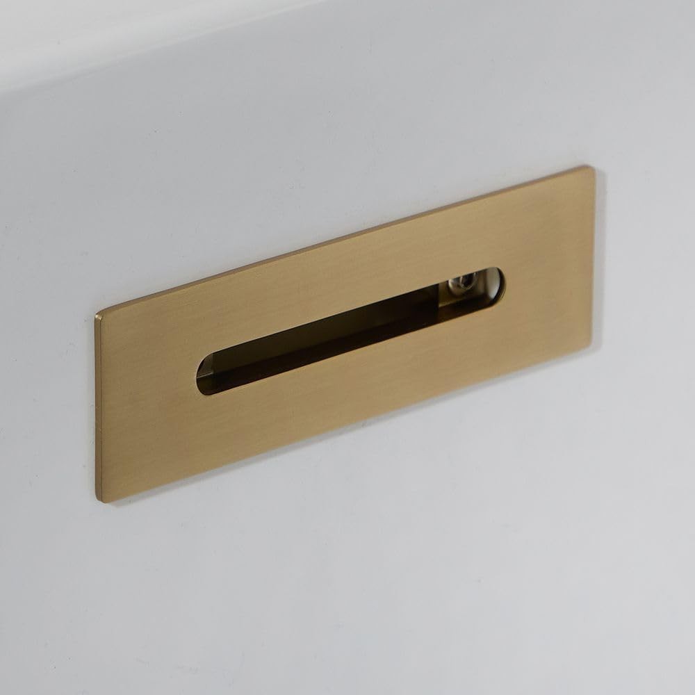 White Double Ended Freestanding Bath 1600x750mm Copper Overflow