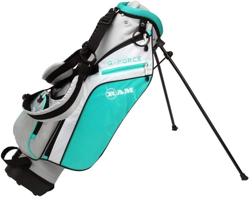 Left Hand Girls Junior Golf Set Ages 7–9 Driver Hybrid Irons Bag