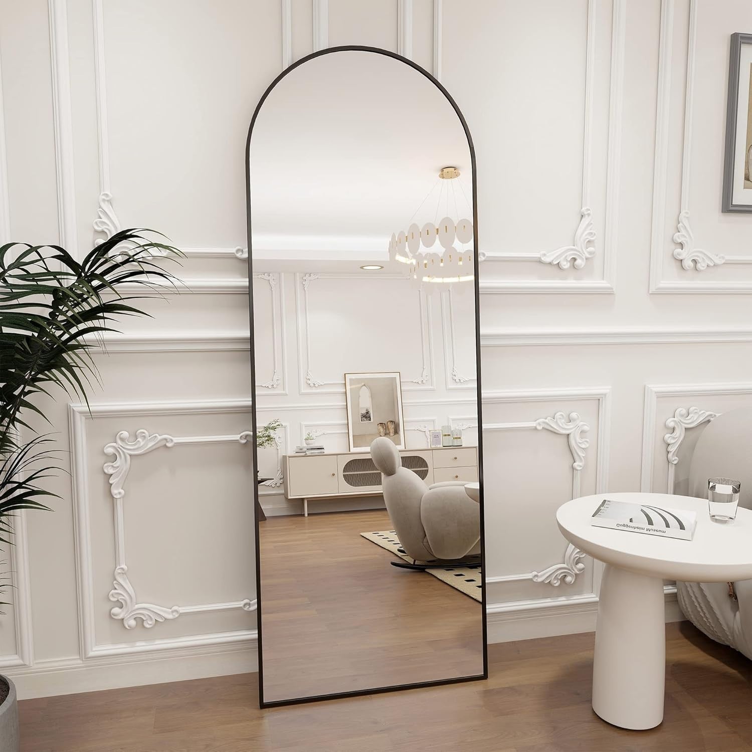 Full Length Arch Mirror 147x44cm Wall Leaning Standing Dressing Room
