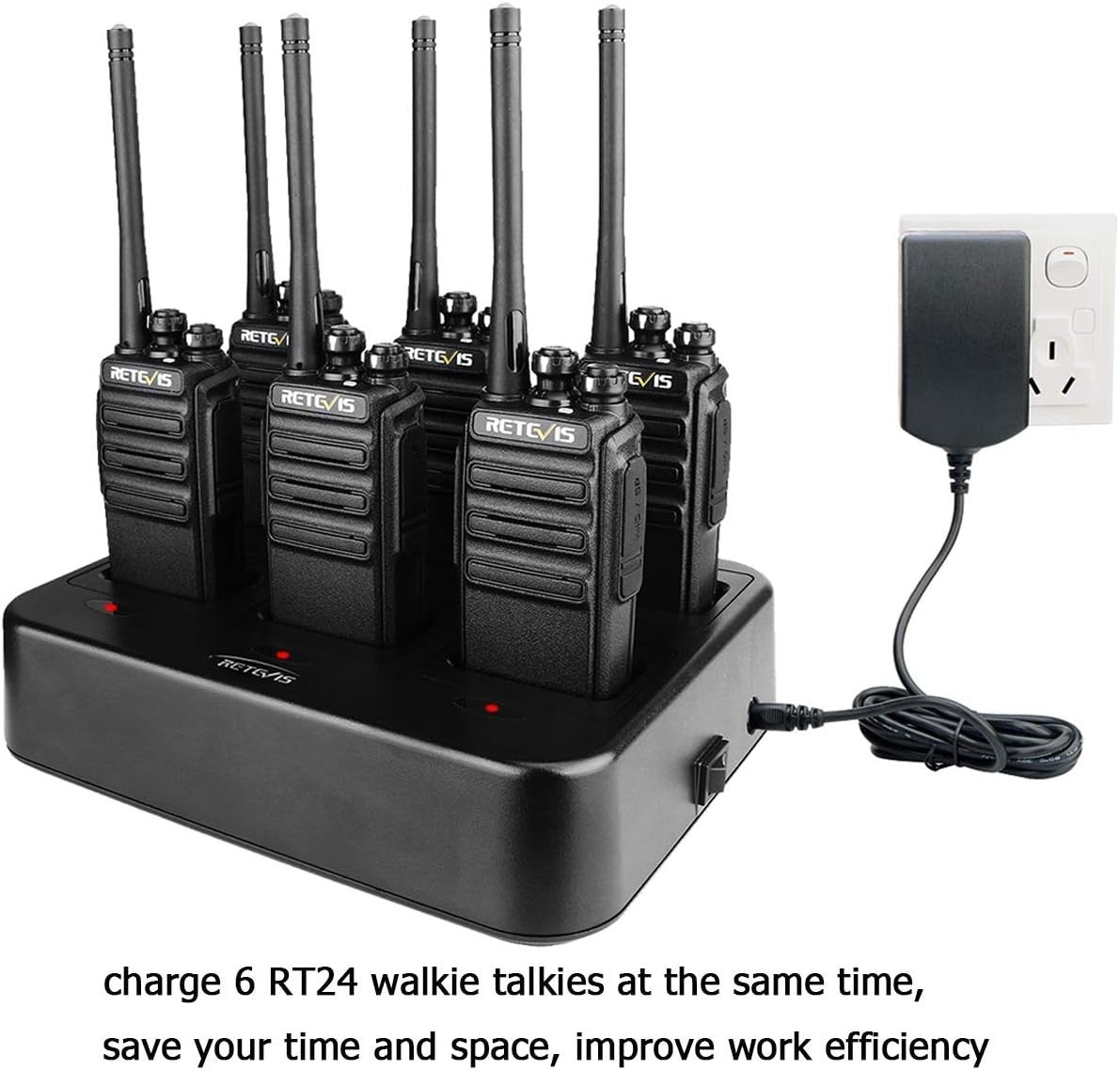 Business Walkie Talkies 6 Pack Long Range 16 Channel PMR446 Two Way Radio