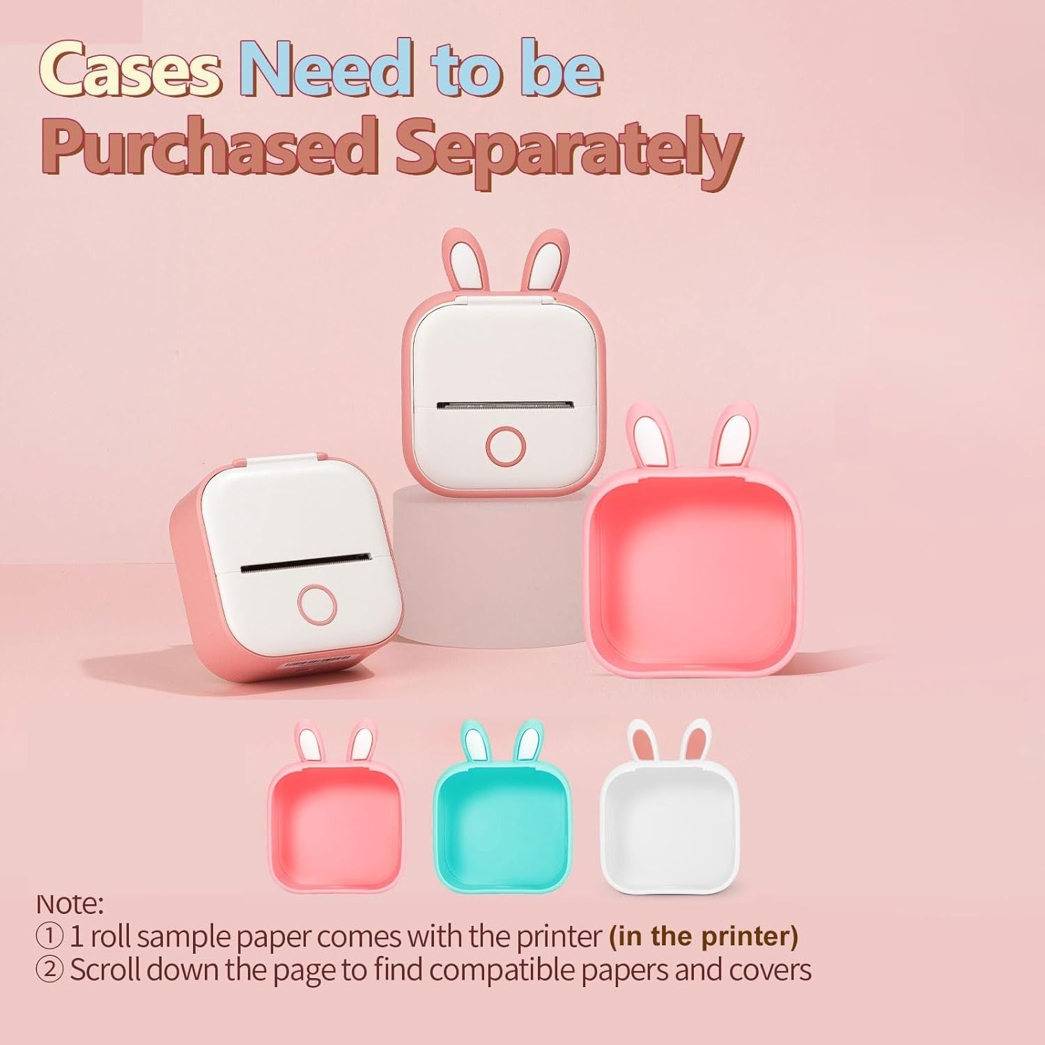 Mini Bluetooth Thermal Sticker Printer Portable Inkless Photo Label