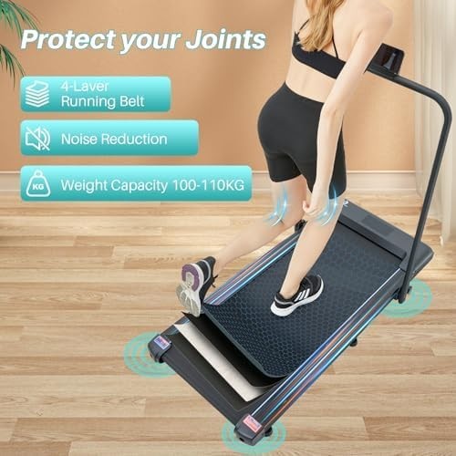 Compact 3-in-1 Under Desk Walking Pad Treadmill 10 km/h LED Remote