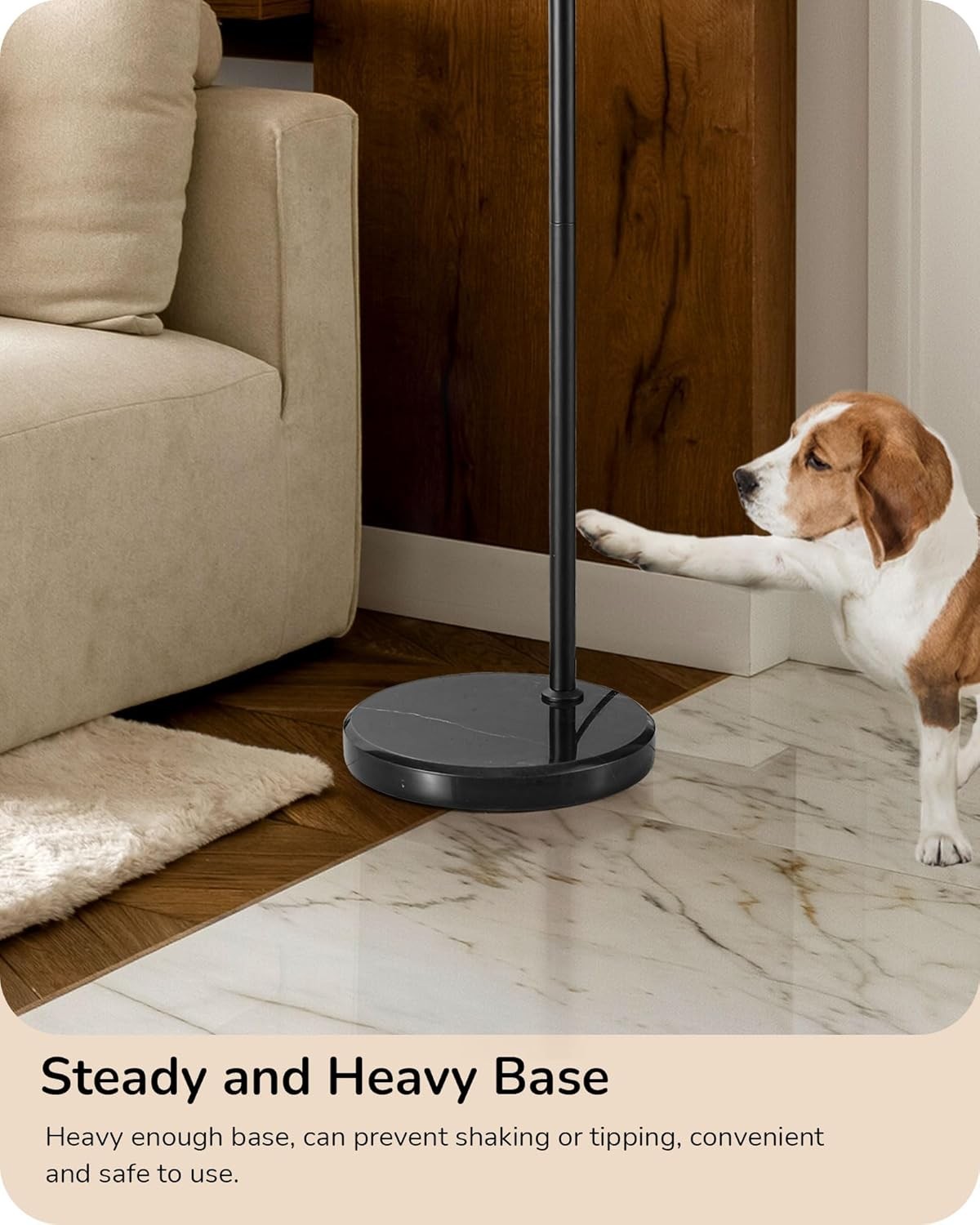 Arc Floor Lamp Dimmable Remote Control Rotatable Head LED Standing Light