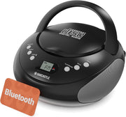 Portable Bluetooth CD Boombox FM Radio Stereo Player LED Display Black