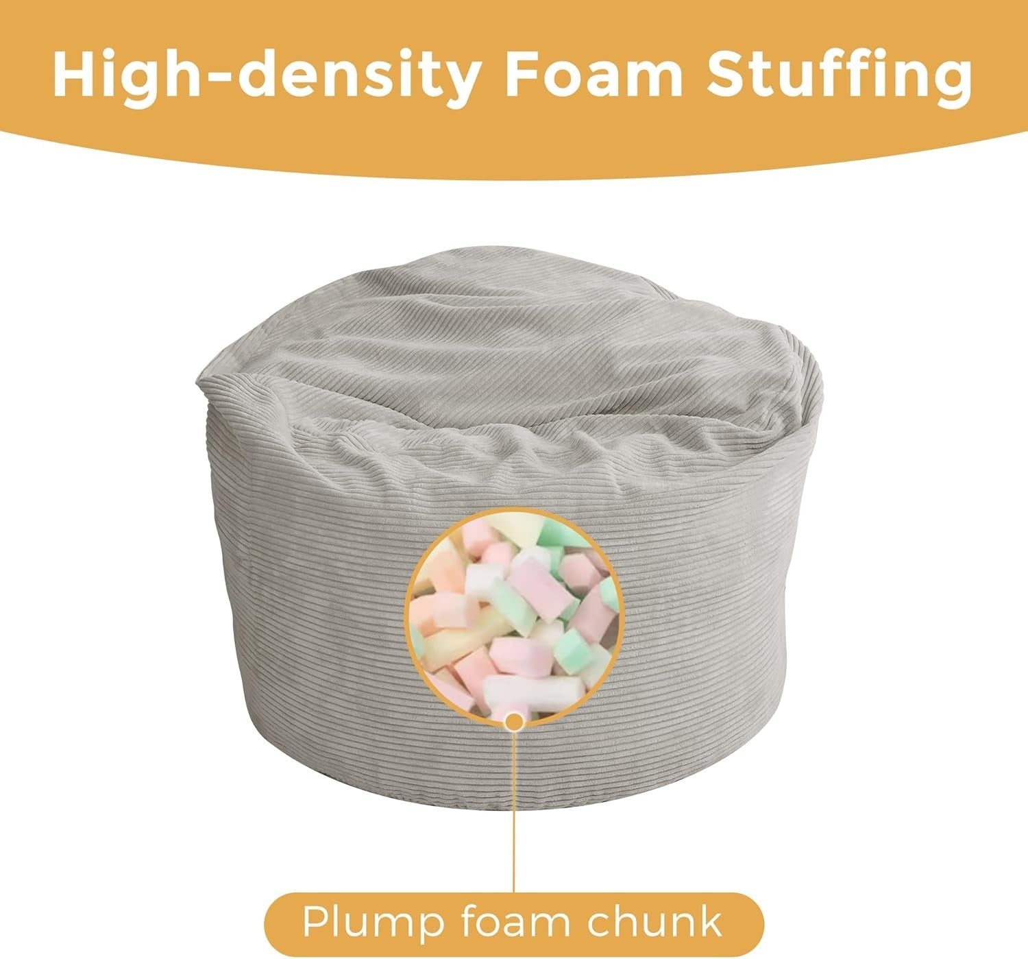 Convertible Bean Bag Sofa Bed King Size Corduroy Chair for Adults Guest