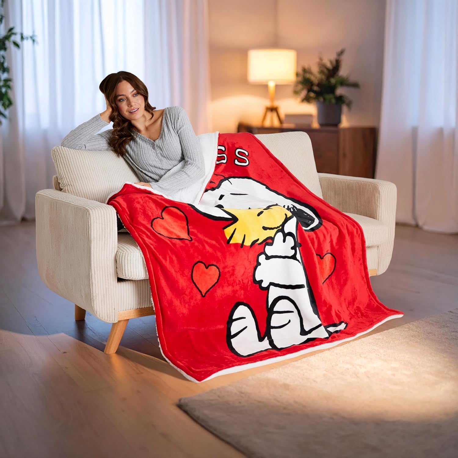 Single Electric Heated Throw 130x160cm Sherpa Fleece 9 Heat Auto Timer