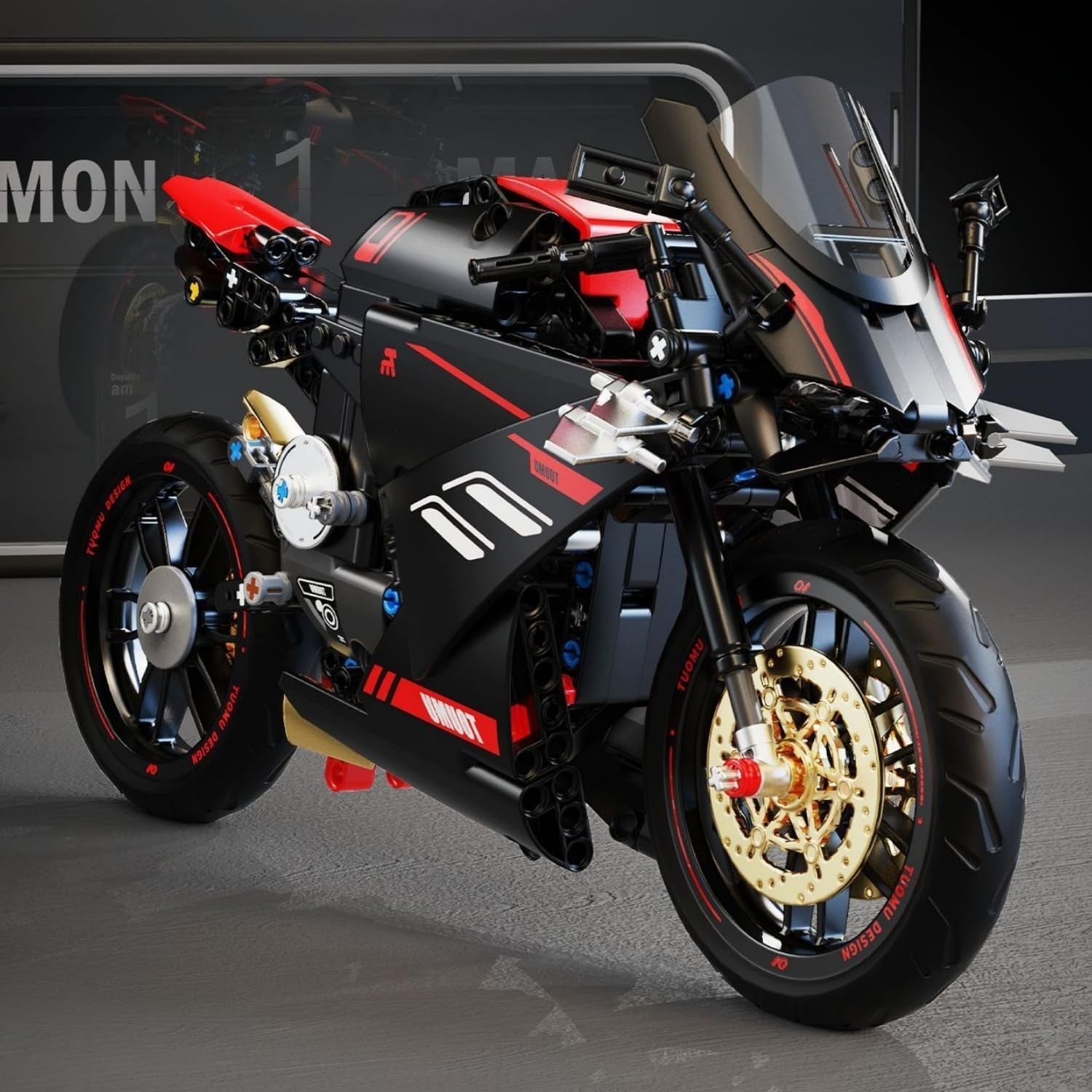 Motorcycle Building Kit 426 PCS, Realistic Ducati V4 Model, Fun for Kids & Adult