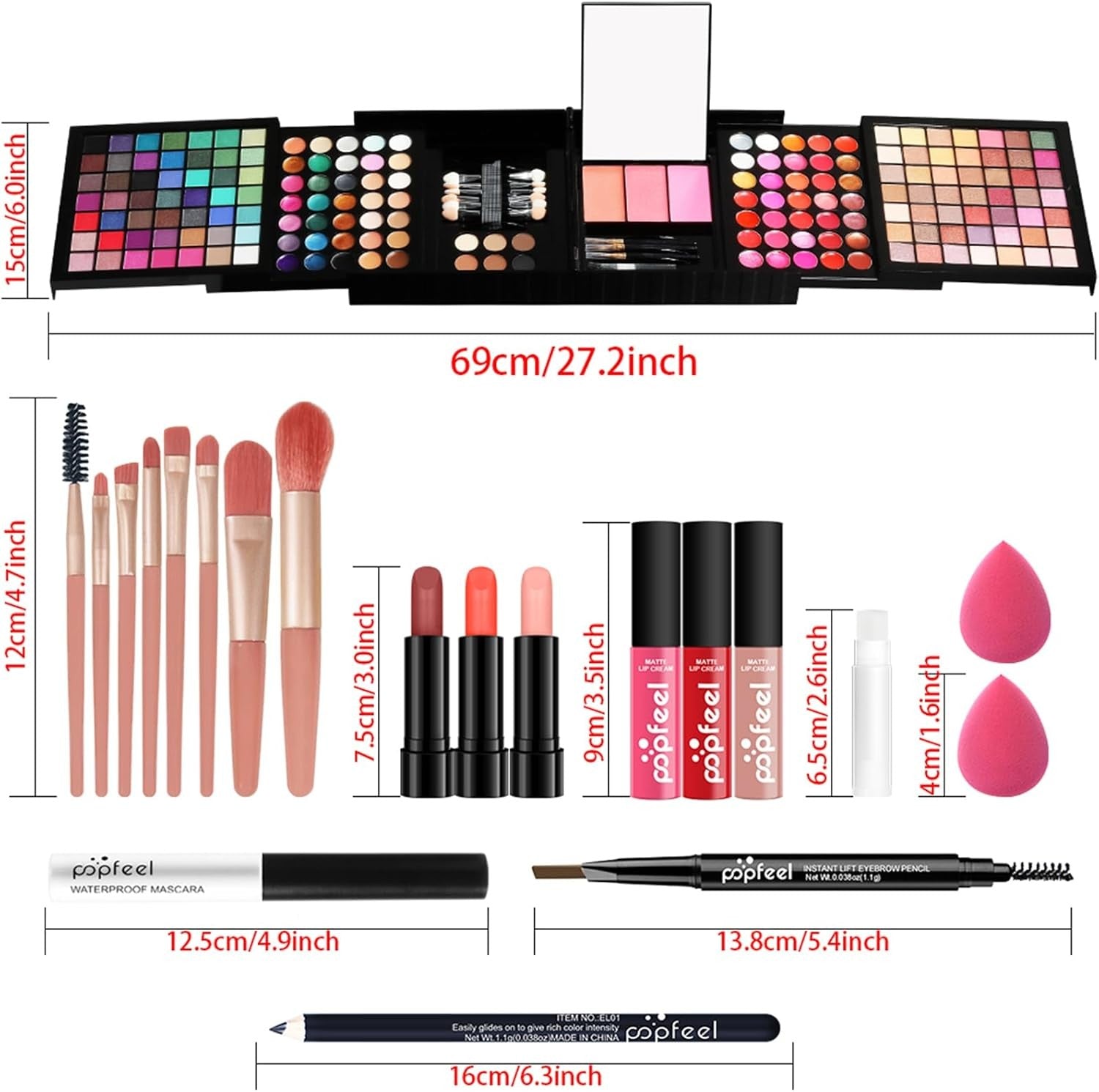 Beauty Advent Calendar 2025 Makeup Gift Set Palette Bag