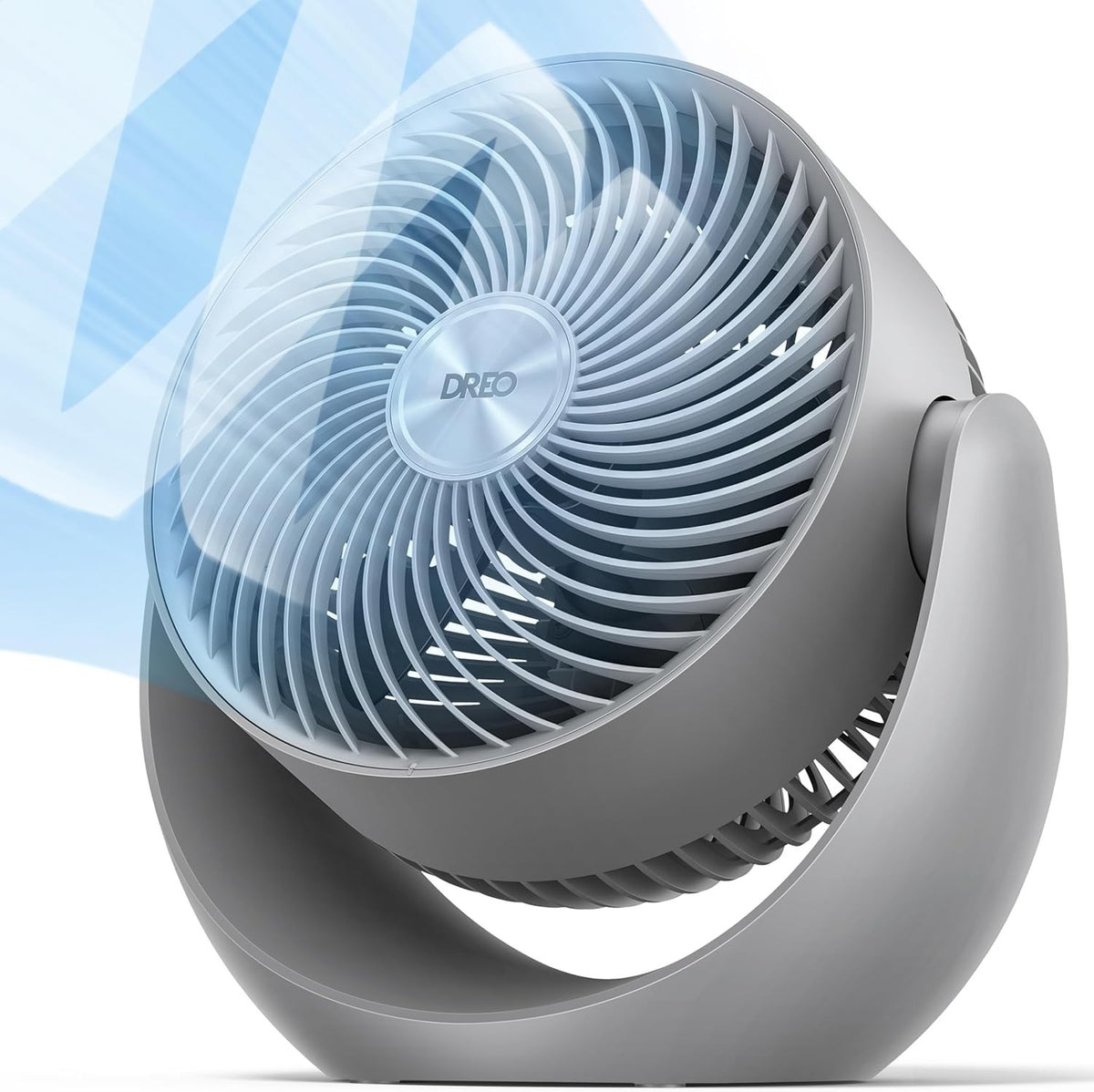 11 Inch Quiet Table Air Circulator Fan Grey 3-Speed Adjustable Tilt Room Cooling