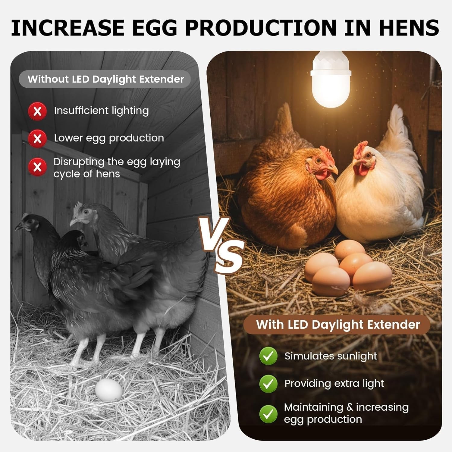 Automatic Chicken Coop LED Light Timer Egg Booster