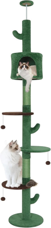Floor to Ceiling Cat Tree 260cm Tall Tower Scratching Post Condo