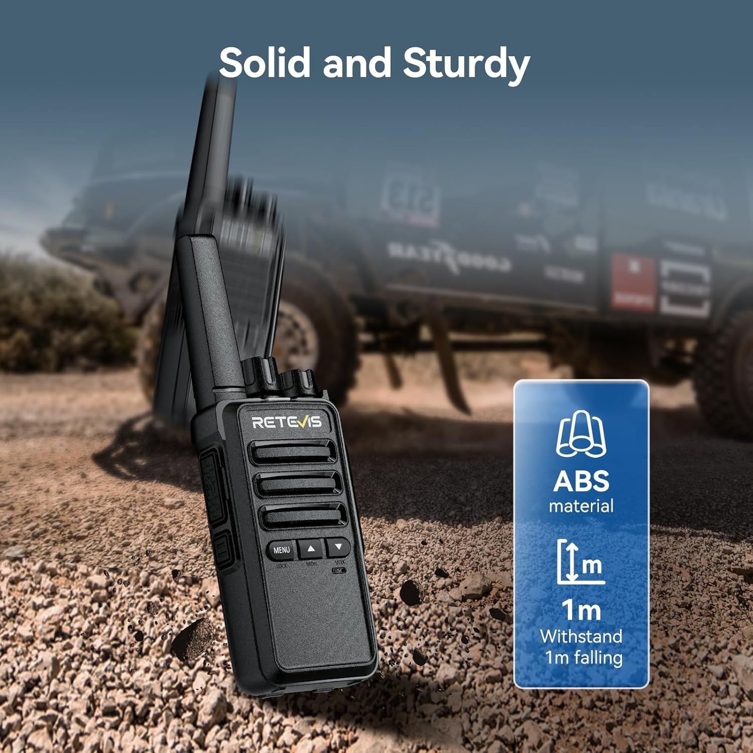 Walkie Talkies w Earpiece PMR446 VOX 16 Channel Type C Radio 2 Pack