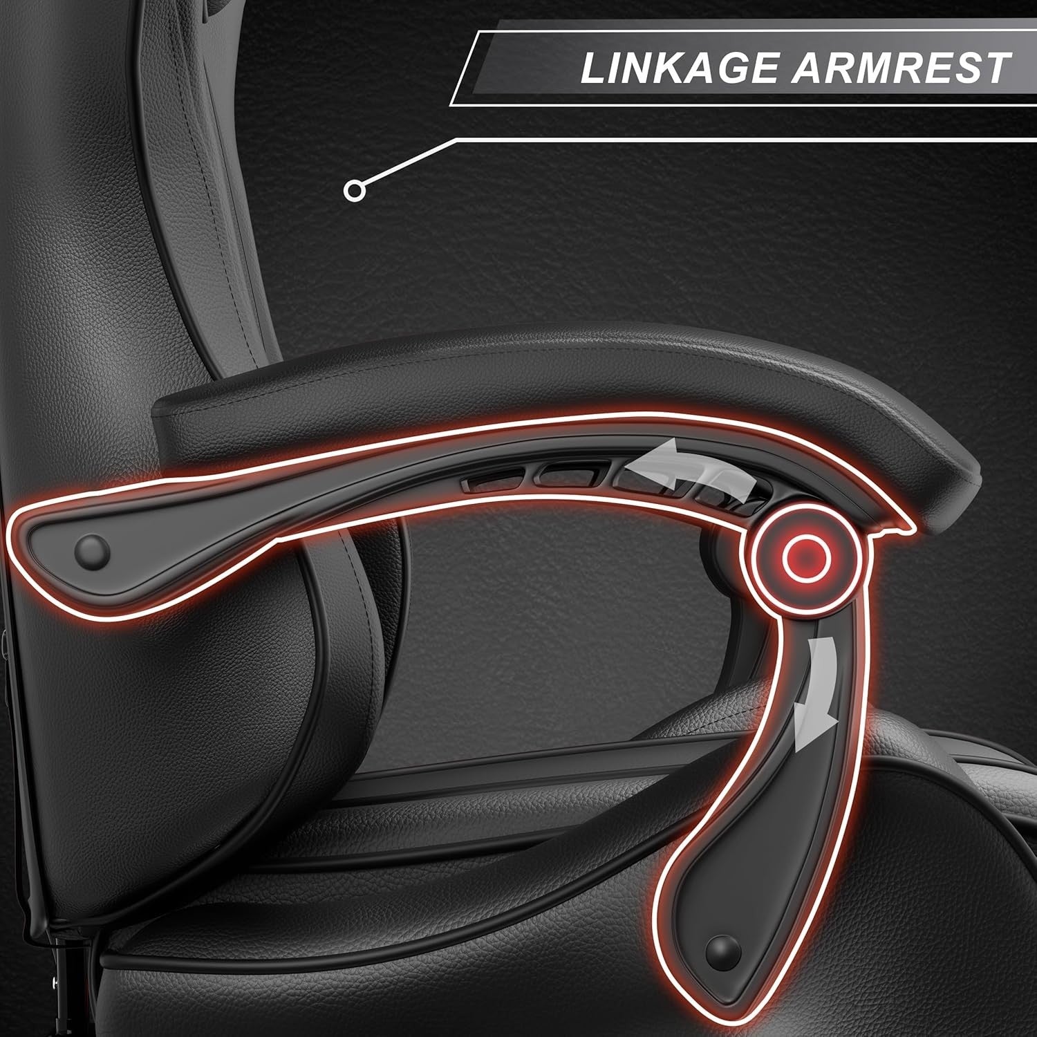 Ergonomic Gaming Office Chair Recline 90-135° PU Leather Adjustable Height 150kg