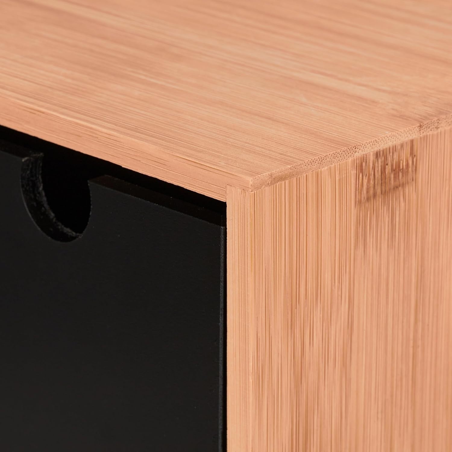 Desk Organiser with 2 Drawers – Bamboo Desktop Storage, Office & Home Use