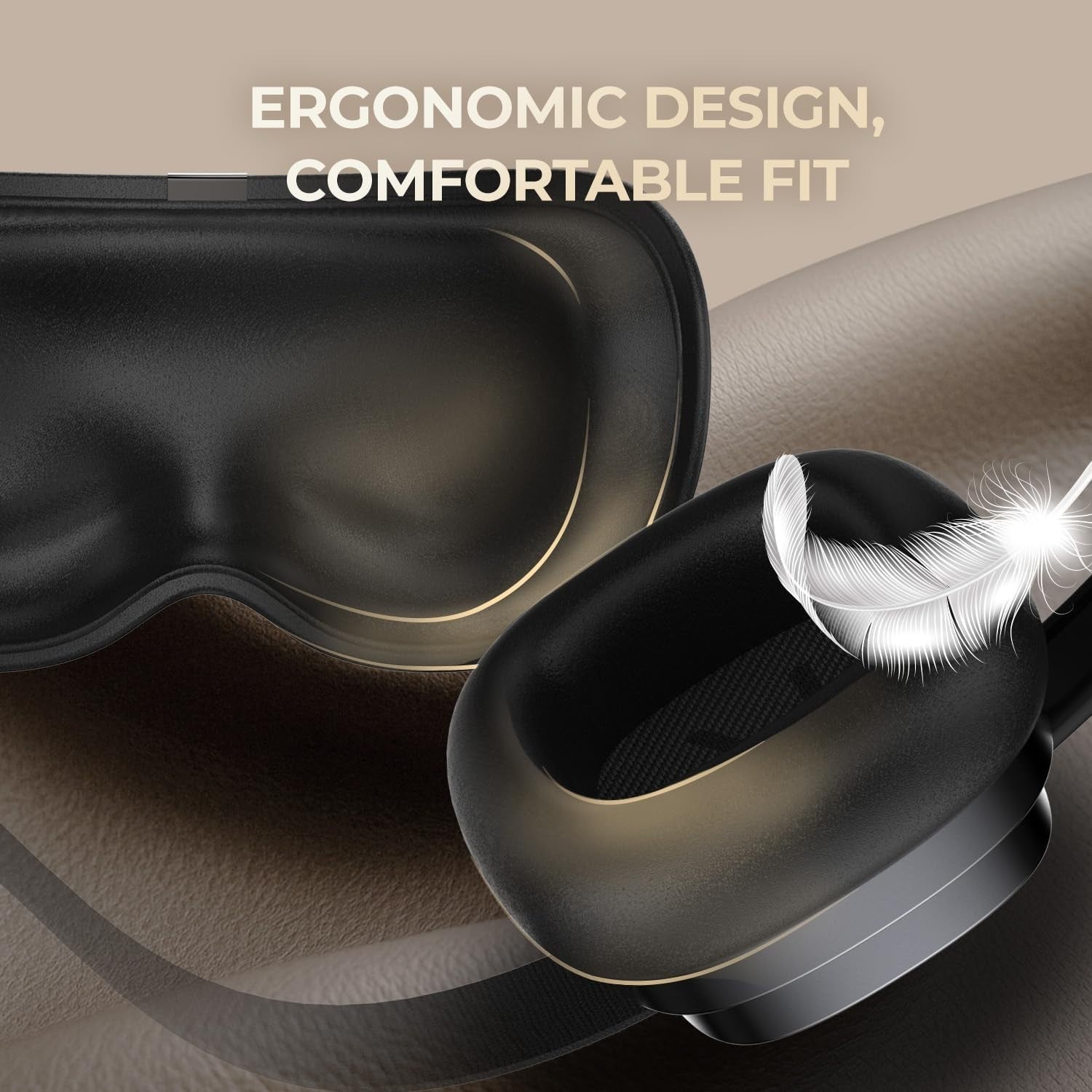 Noise Cancelling Heated Eye Mask Bluetooth Sleep Focus Aid