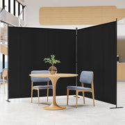 2-Panel Folding Room Divider 6FT Black Privacy Screen Partition Wall Office