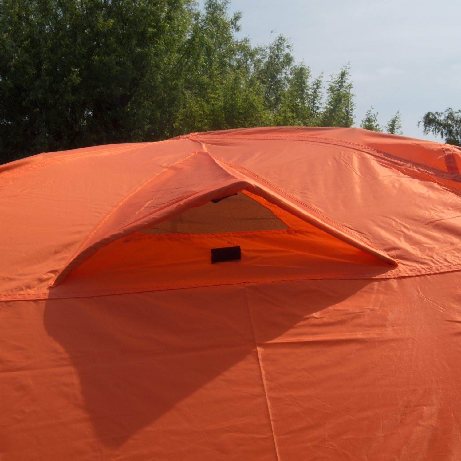 Orange 4-Person Andes Dome Camping Tent – Double Skin, Lightweight & Waterproof