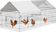 2.2x1m Walk In Metal Chicken Coop Run w UV Cover