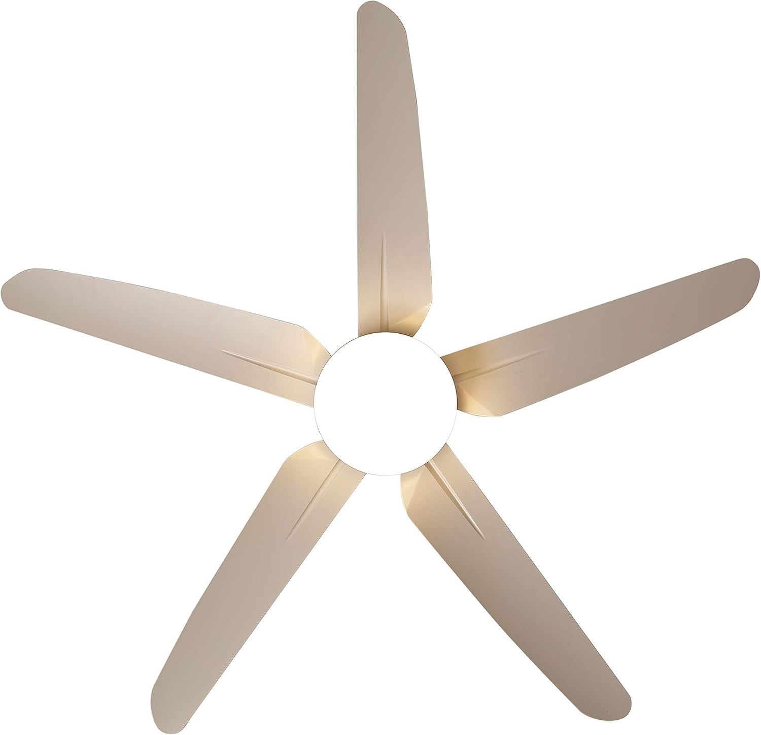 52" Ceiling Fan with Light, 5 Blades, LED, Remote, Reversible Motor