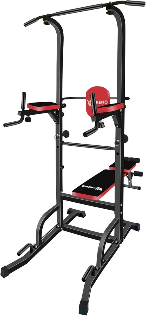 Black Multifunction Power Tower Dip Station Pull-Up Bench Home Gym 550lbBlack Mu