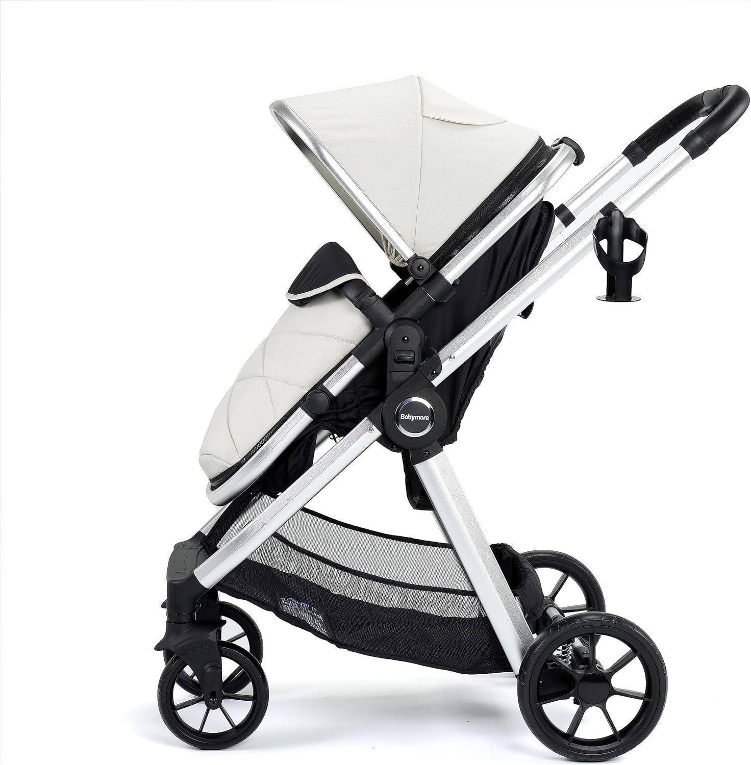 Silver 3in1 Baby Pram Travel System Pushchair i-Size Car Seat