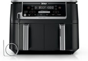 Dual Basket Air Fryer 10QT Smart Thermometer Smart Finish Match Cook XL Grey