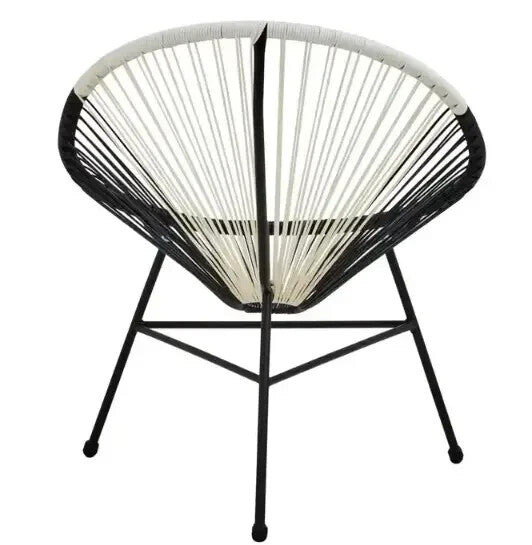 3 Piece Rattan Garden Bistro Set Outdoor Chairs & Glass Table Weatherproof