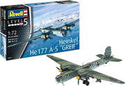 1:72 Scale He177 A-5 WWII Aircraft Model Kit | Unpainted Plastic Build Set
