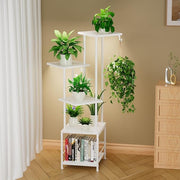 5 Tier Metal Plant Stand with Grow Light Tall Indoor Flower Shelf for Home Decor