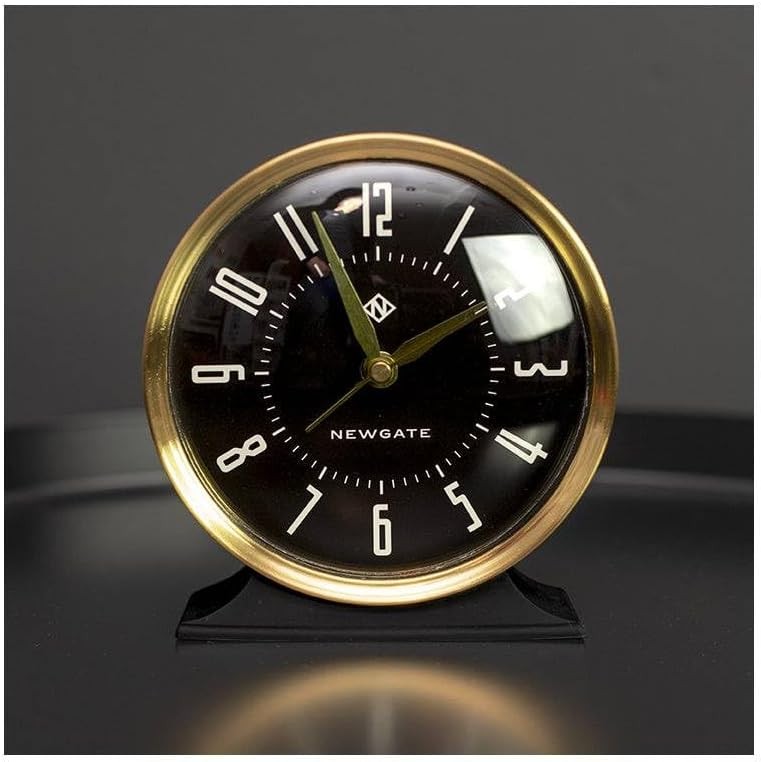 Silent Analogue Alarm Clock No Tick Round Arabic Dial Bedside Decor