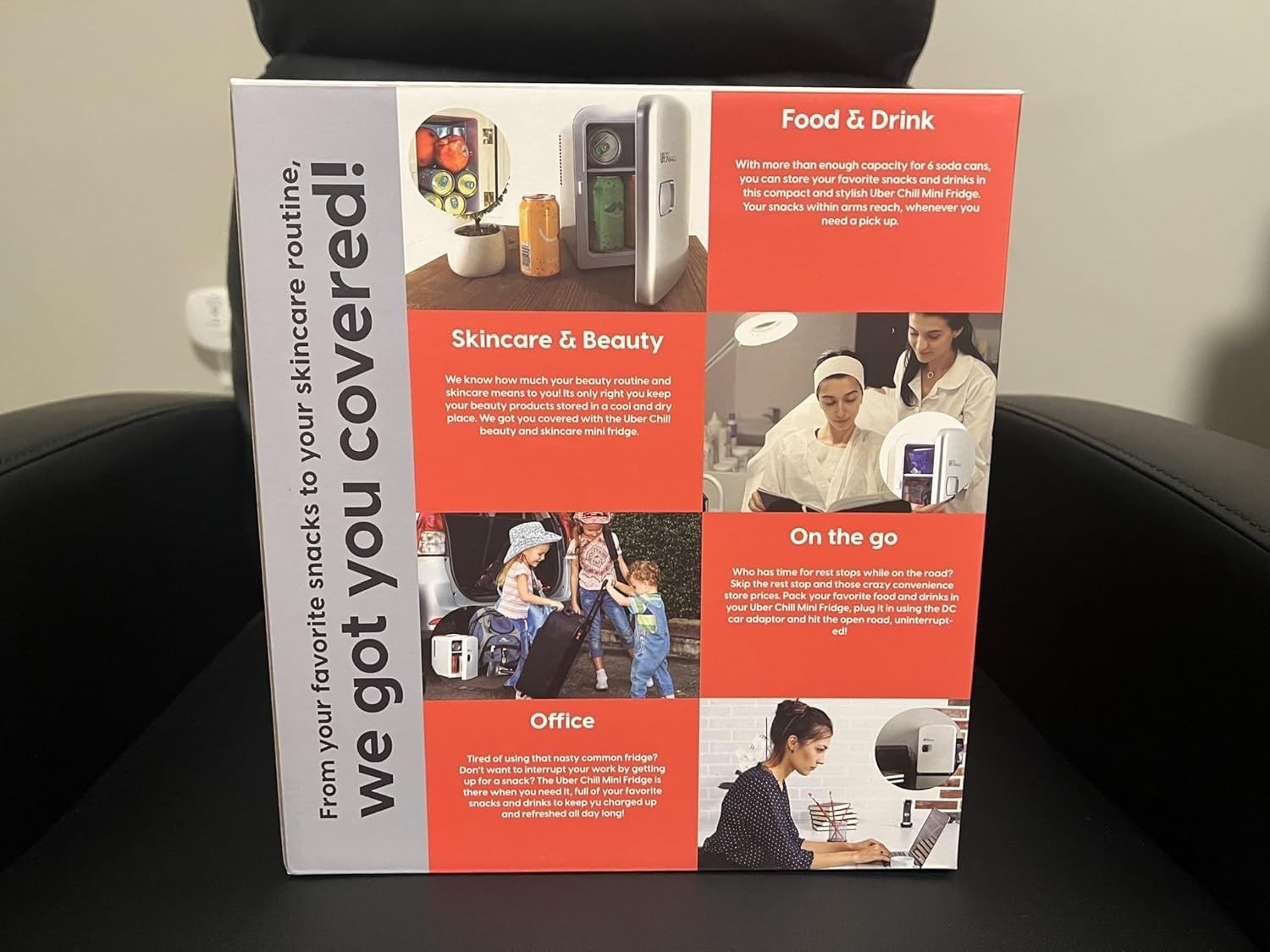 4L Mini Fridge Portable White Retro Cooler Heater AC/DC Use